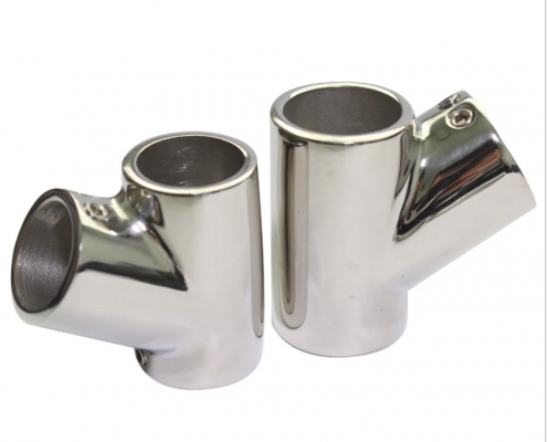 60 degree Pipe Tee Joint (22mm&25mm) Stainless Steel Marine Yacht Handrail Hardware