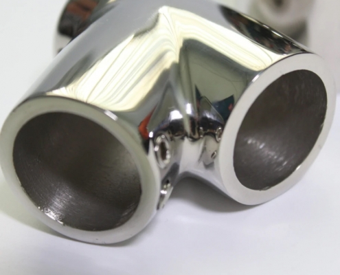 60度パイプティージョイント（22mm＆25mm）ステンレス鋼マリンヨット手すりハードウェア