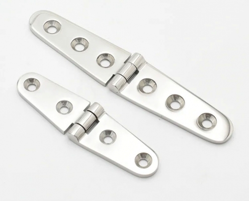 Polished Marine Grade Stainless Steel Strap Door Hinge (152*30mm) for Boat Yacht