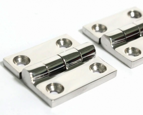 最高品質のステンレス鋼マリングレードインベストメント鋳造ヒンジ（38 * 38mm）ハードウェアミラー研磨