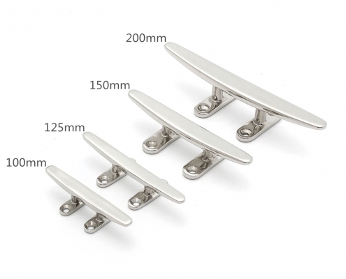 Boat Yacht Marine Grade Stainless Steel Low Flat Cleat For Deck Rope Tie