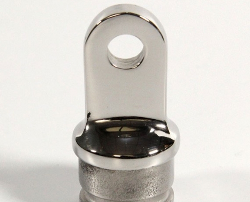 Bujão de tubo de aço inoxidável Tampão de tubo para tubo de 25 mm / tampa deslizante da extremidade superior do olho BIMINI