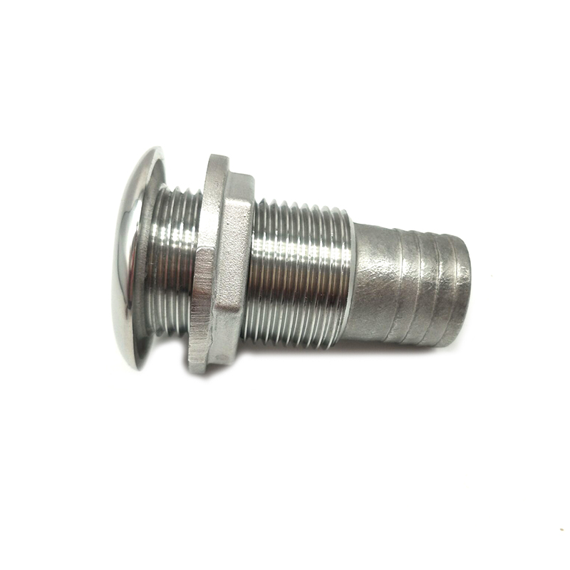 316 Stainless Steel Through Hull Outlet 1/2" With Hose Connection
