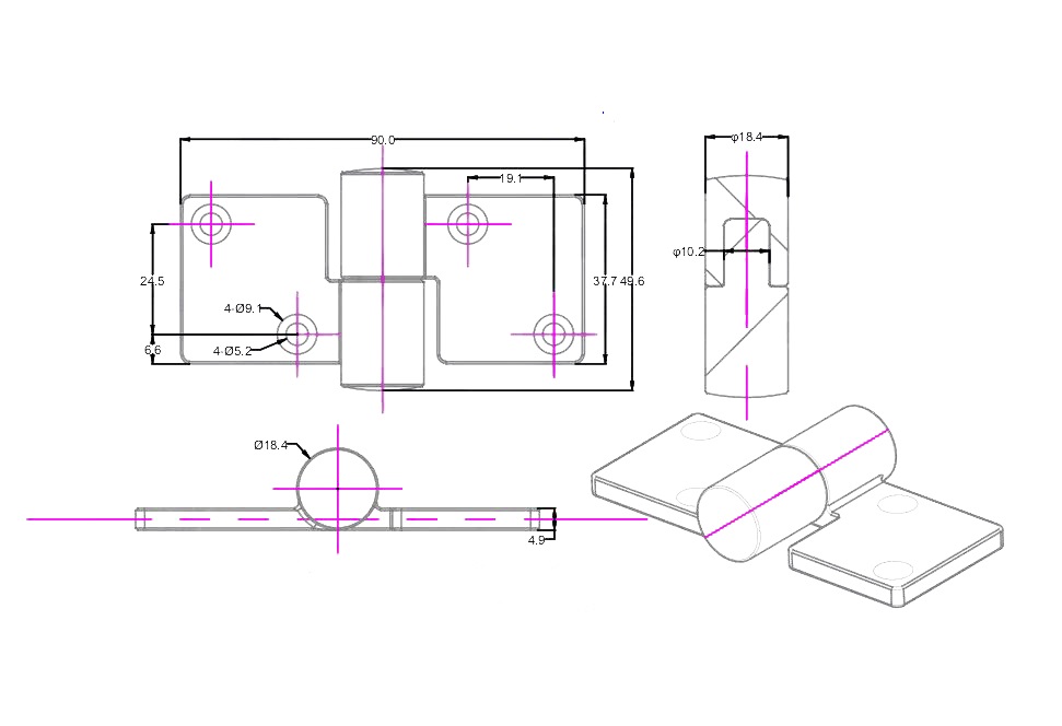 take apart hinge