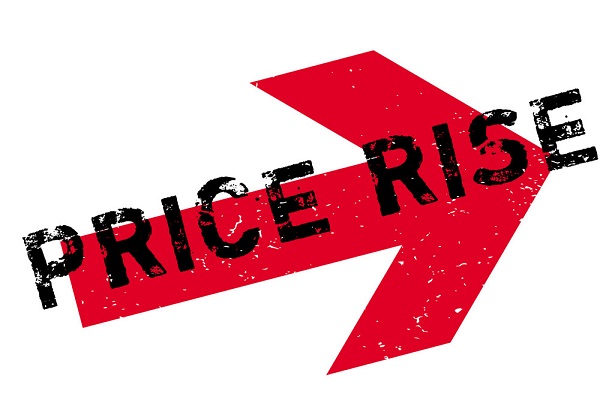Aviso de aumento de precio de productos