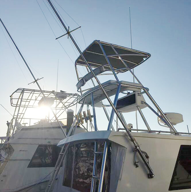 guarniciones de la cubierta del bimini del barco