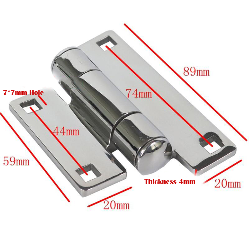 Heavy Duty Industrial Hinges 4 squire Holes Deck Hardware 90*60mm