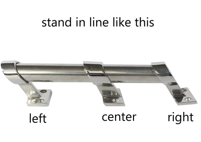 Yacht 60 Degree Endright Handrail Fitting Aft End Rail Stanchion Boat